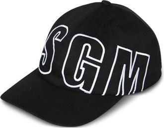Msgm Cappello da baseball con logo - Nero