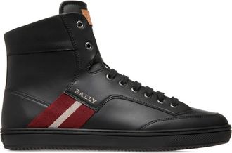 Bally Leren sneakers met lint - Zwart