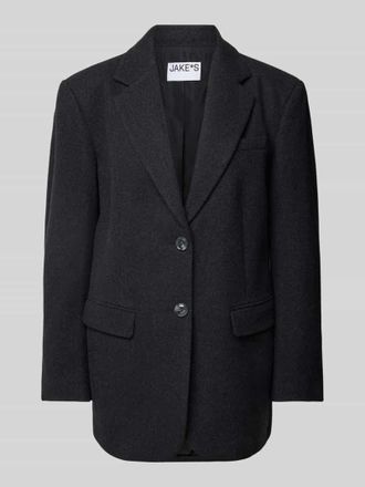 Jake*s Casual Blazer mit Reverskragen in Dunkelgrau Melange, Gr&ouml;&szlig;e 40