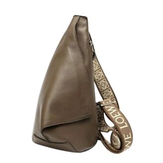 Loewe Pre-owned Anton Schoudertas - Dames - Pre-owned - Bruin - Maat: ONE Size Leer