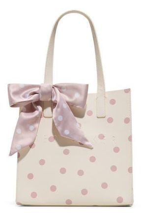 Ted Baker Seacon Croc Embossed Tote in Cream at Nordstrom Rack