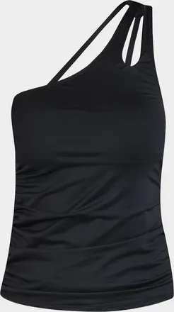 La Blanca Island Goddess One-Shoulder Keyhole Tankini Swim Top