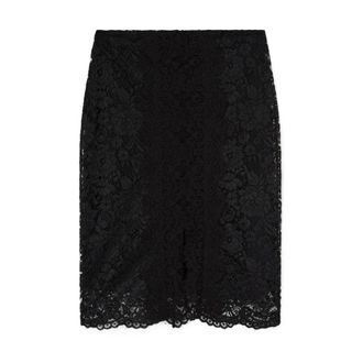 Motivi Falda l&aacute;piz de encaje con dobladillo festoneado - Skirts - Mujer - Negro - 2XL