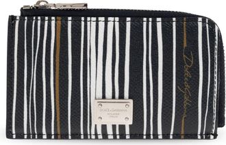 Dolce & Gabbana Leren Kaarthouder - Heren - Portefeuilles - Zwart - ONE Size - Leer - Accessoires
