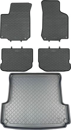 OEM Juego De Alfombrillas De Goma Para Skoda Octavia I 1u Hatchback (1998-2004) + Alfombrilla Para Maletero