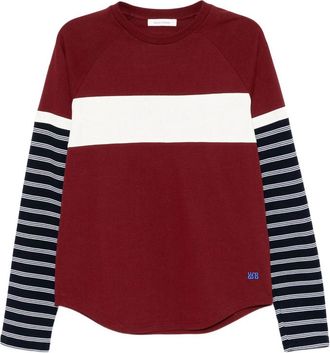 Wales Bonner Stripe-panel T-shirt