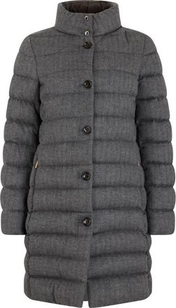 Moorer Aphelial Padded Jacket - Dames - Parka Jassen - Grijs - S - Wol - Jassen