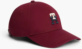 Tommy Hilfiger Mens Monogram Baseball Cap - Burgundy