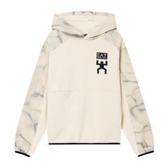 Emporio Armani Jersey Sweatshirt - male - Emporio Armani EA7 - Kids Sweatshirts - Beige - 10 Y - Kids