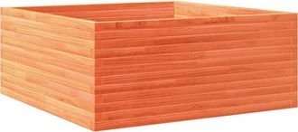 vidaXL Vidaxl - Jardinera De Madera Maciza De Pino Marr&oacute;n Cera 110x110x46 Cm