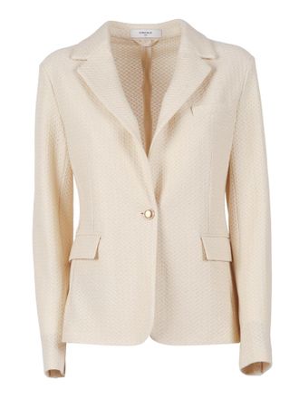 Circolo 1901 Textured Cotton Slim Fit Jacket