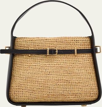 SIMKHAI Cleo Mini Raffia Bucket Bag