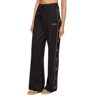 Guess Octavia Wide Leg - Dames - Wijde Broeken - Zwart - XS - Polyester - Broeken