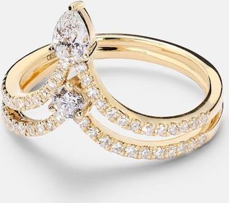 Shay Jewelry Anello per mignolo in oro 18kt con diamanti