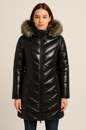 Only Steppmantel ONLY ONLMIRINDA PUFFER COAT LIFE OTW ZL, Damen, Gr. S, schwarz, Web, Obermaterial: 100% Polyamid, unifarben, regular fit, M&auml;ntel Steppmant