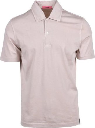 Drumohr Beige Knitted Cotton Polo