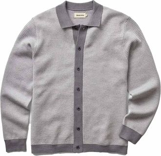 Taylor Stitch Mens Nichols Polo Shirt In Heather Grey Birdseye