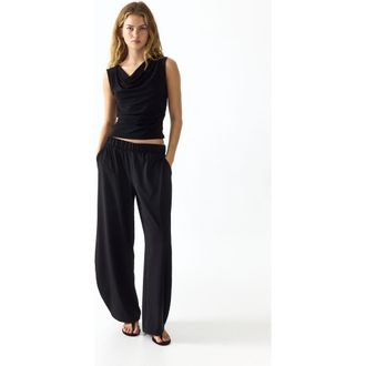 H&M Jersey balloon-leg pants in Black at Nordstrom, Size X-Large