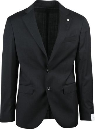 Luigi Bianchi Mantova Giacca Sfiancata - Heren - Business blazers - Zwart - S - Wol - Kostuums