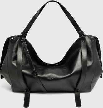 Diesel D-One-Duffle bag in leather - Travel Bags - Unisex - Black