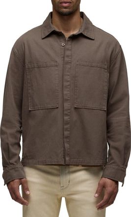 Hudson Relaxed Long Sleeve Overshirt Jacket in Canteen at Nordstrom, Size Xx-Large