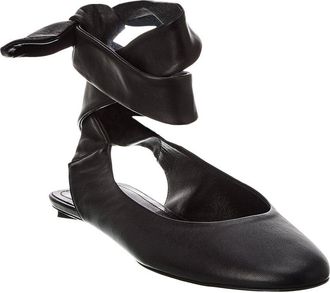 The Attico Cloe Leather Ballet Flat