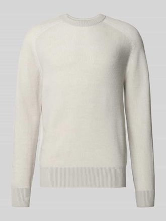 Boss Orange by Hugo Boss BOSS Orange Regular Fit Strickpullover aus Schurwoll-Mix Modell AKAJER in Hellgrau, Gr&ouml;&szlig;e XXL
