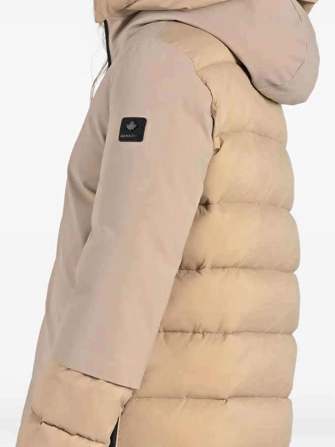 Canadian Cappotto Becancour trapuntato con cappuccio Toni neutri