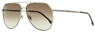 BOSS Boss Mens Square Pilot Sunglasses B1447OS KJ186 Ruthenium 61mm