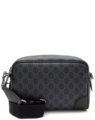 Gucci Gg Supreme Emblem Small Crossbody (Authentic Pre-Loved)