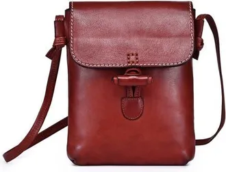 OLD TREND Ixia Genuine Leather Minimal Everyday Crossbody in Brown at Nordstrom
