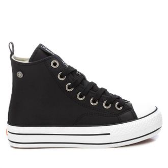 Xti Womens Casual High Top Sneakers In Black