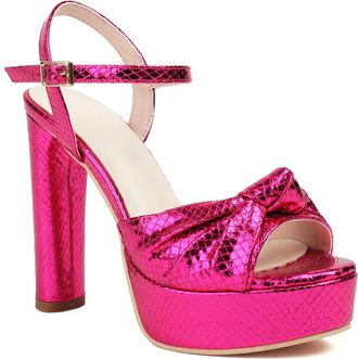 Generic Womens Peep Toe Slingback Wedding Sandals Block High Heel Platform Pumps Ankle Strap Evening Party Prom Shoes,Fuchsia,6.5 UK