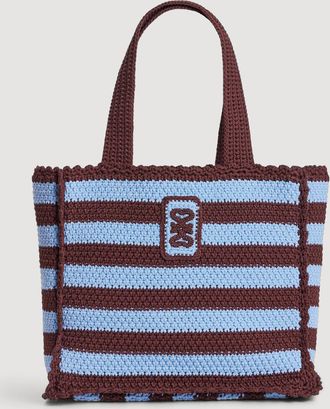 Sandro Striped crochet bag