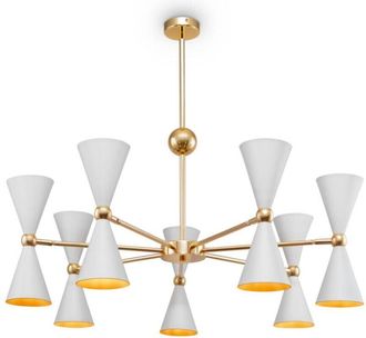 Maytoni Vesper Moderna lámpara colgante Vesper de 14 luces blanca con dorado - Maytoni