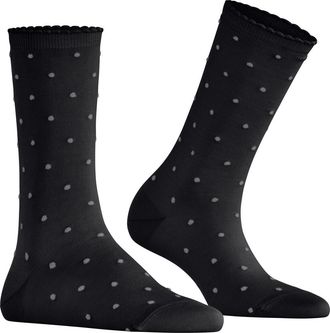 Falke Spike Polka Dot Crew Socks in Black at Nordstrom, Size 35-38