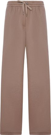 Brunello Cucinelli WIDE LEG TROUSERS WITH DRAWSTRING - Brunello Cucinelli - Woman