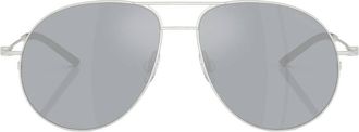 Moncler Flyze Blue Mirror Silver Pilot Unisex Sunglasses ME4002 10041U 58