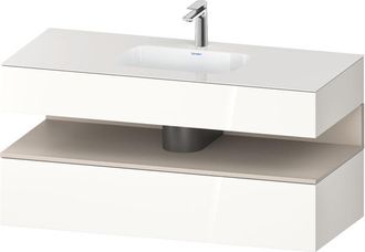 Duravit Qatego Lavabo Encastrado Con Base De Lavabo Consola, - Duravit
