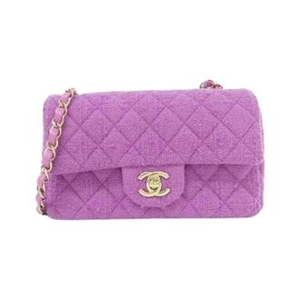 Chanel Pre-owned Wool Shoulder Bag - Dames - Pre-owned - Paars - Maat: ONE Size Wol