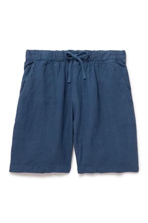 Hartford Joggy Straight-Leg Linen Bermuda Shorts