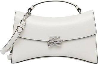 Karl Lagerfeld K/Autograph Twist Top Handle Bag - Dames - Handtassen - Wit - ONE Size - Tassen