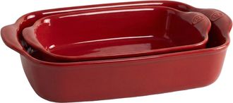 Emile Henry Rectangular Baking Dish, Set of 2, 2.4 qt, 3.8 qt