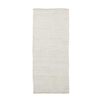 House Doctor Alfombra de algod&oacute;n blanca 160x70 cm