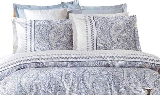 OEM Set Copripiumino - 1 Copripiumino 220 X 240 Cm + 2 Federe 60 X 60 Cm - 100% Cotone Rinforzato - Blu