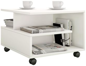 ebuy24 Ebuy24 - Vcm Mesa De Centro De Madera Sofatic Sala De Estar Mesa De Centro Rodante Stango S (blanco)