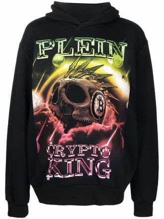 Philipp Plein Felpa con cappuccio Crypto King - Nero