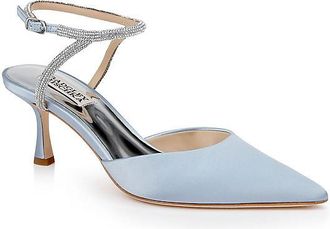 Badgley Mischka Autumn Satin Kitten Heels