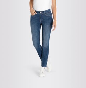MAC Broeken 5-Pocket-Jeans MAC Angela, Damen, Gr. 40, L&auml;nge 28, blau (simple wash), Denim/Jeans, Obermaterial: 92% Baumwolle, 6% Polyester, 2% Elasthan, figurbeto