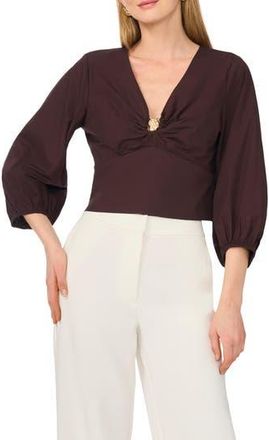 Parker Seashell Hardware Cotton Top in Dark Chocolate Delight at Nordstrom Rack, Size 10